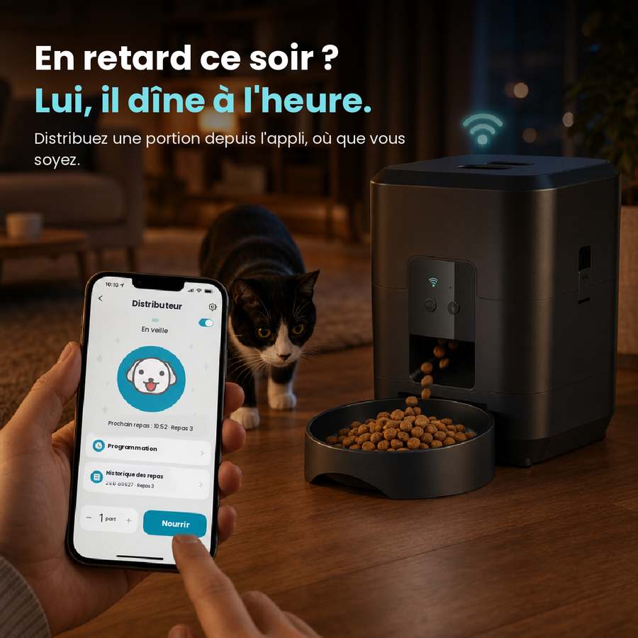 Distributeur Intelligent Programmable avec Appli pour Chien et Chat